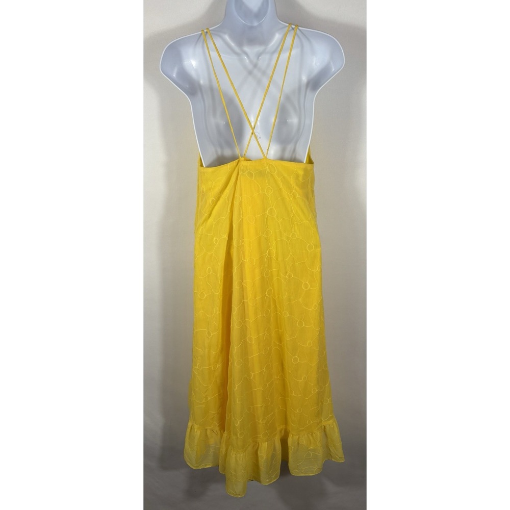 Lauren Ralph Lauren Women's Yellow Size 12 Sundress Mid Length Black Label 528 - Picture 2 of 7